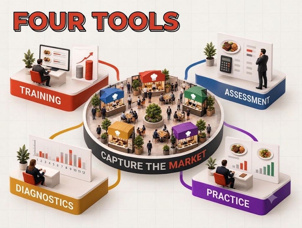 Four uses of the game Capture the Market: training, assessment, diagnostics and practice